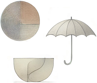 Plate, Umbrella and Bowl
